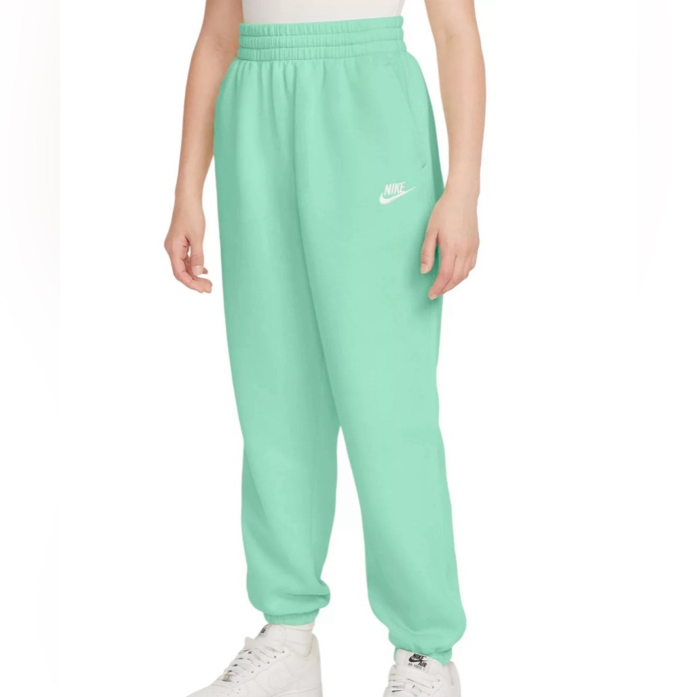 Nike Girls Sportswear Fleece Mint Green Joggers